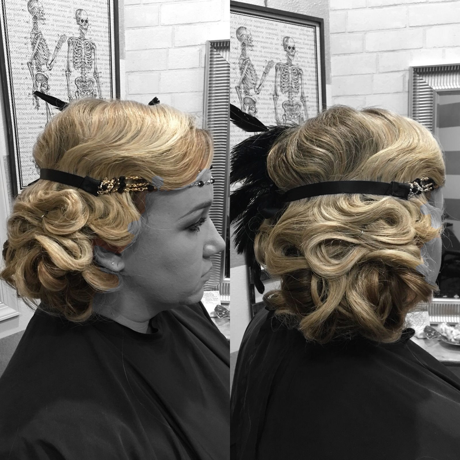 Retro pin-up finger waves